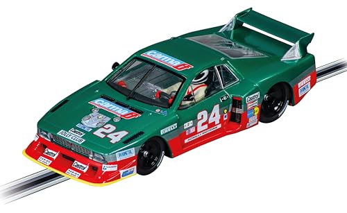 Carrera Evolution Lancia Beta Montecarlo Turbo No.24, 24h Daytona 1981 I Voiture pour circuit de circuit à l'échelle 1:32 I avec feux avant et arrière fonctionnels, convient aux enfants de 8 ans et