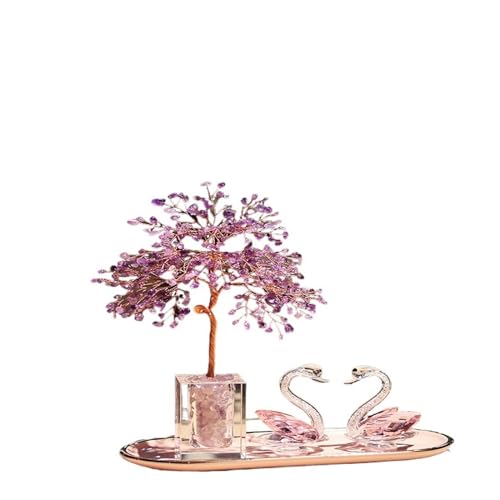 Améthyste géode ZXQUEGF arbre à argent en cristal déco salon bureau zen