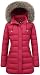 Women's Winter Thickened Down Jacket Warm Long Puffer Coat Waterproof Parka with Faux Fur Removable Hood