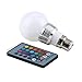 Produktbild Garciadia Niedriger Verbrauch Hochfestes Aluminium 3W B22 16 Farben RGB-LED-Licht-Lampen-Birne W/Fernbedienung 85-240V (Farbe: Schwarz)