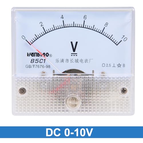 Image of uxcell DC 0-10V Analog Panel Voltage Gauge Volt Meter 85C1 1.5% Error Margin