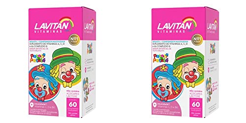 Lavitan Kids Vitamina Sabor Tutti-Frutti 60 Comp. 2 uni Mastigáveis Cimed