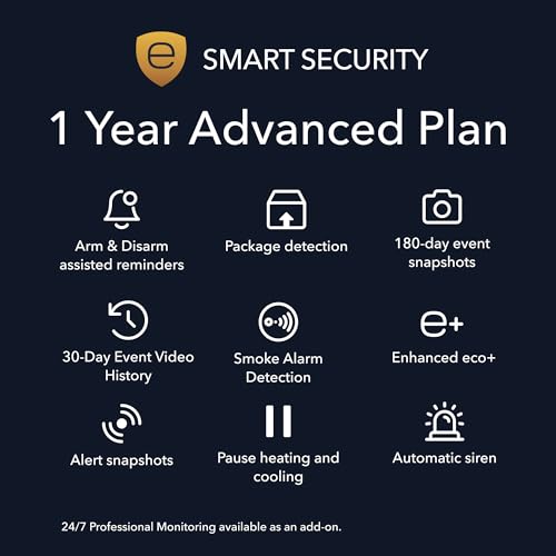 Image of ecobee Home Security Bundle with 1-Year Smart Security Advanced Subscription, Smart Home Security System, Doorbell Camera, Smart Camera, SmartSensor