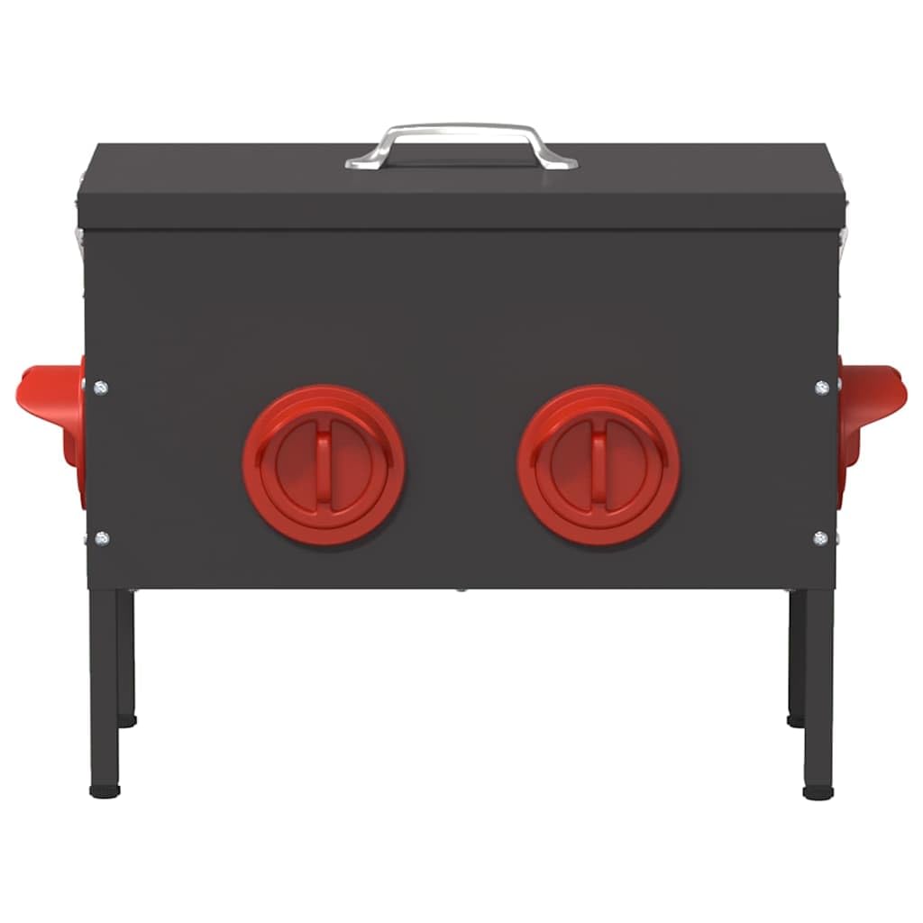Comedero para gallinas 2 piezas de metal negro, diseño moderno para interior y exterior, dimensiones 41,5 x 20,5 x 33 cm, construcción robusta de acero, fácil de limpiar, ideal