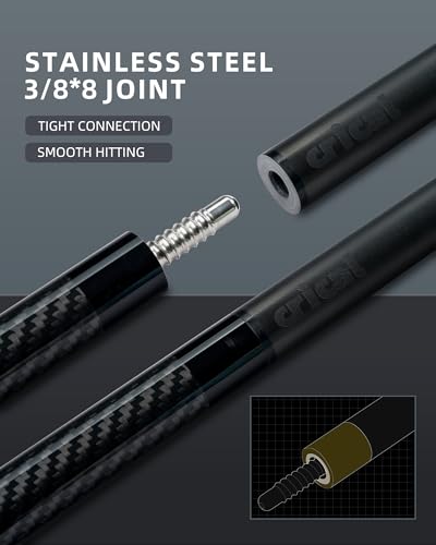 Taco de billar de fibra de carbono con estuche 2x4 miniatura 7