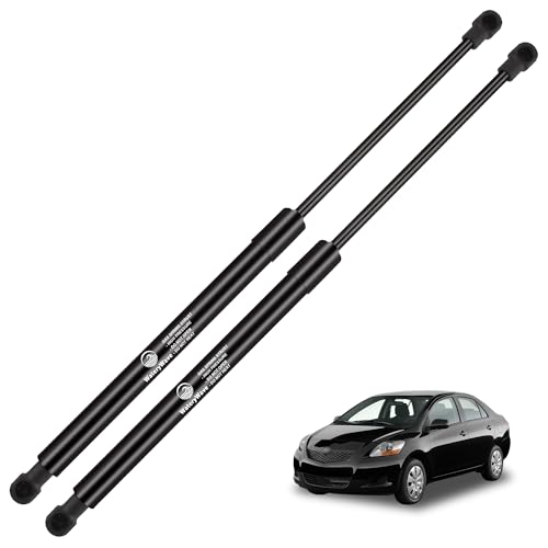 WateryWave 2X Rear Tailgate Struts for Toyota Yaris Vitz 2005-2011 Car Boot Gas Springs Black Gas Struts Boot Struts Shock Lift Support Replace #689500D020, 689500D021, 689600D010, 689600D011