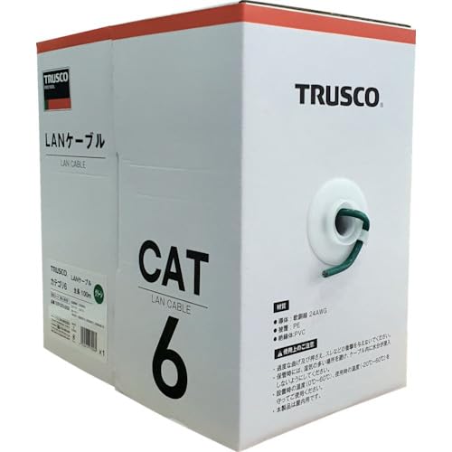 Trusco LAN Cable Category 6 100 m Black / 65-2697-69