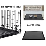Signzworld Dog Crate 24 inch 2 Doors with Removal Tray Folding Metal Puppy Cage Pet Training Animal Carrier Small - Image 5