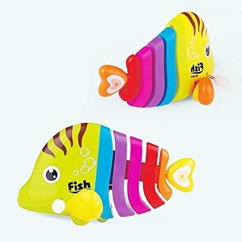 SHAKTISM Colourful Movable Fish Toy, Gear Wind Up Fish Toy for Girls & Boys, Crawling Toys for Birthday Gift, Wind-up Fish Toy Swim Pool Bath Toys for Toddler Sea Animal Bath Toy - Pack of 2Pc - Image 9 thumbnail