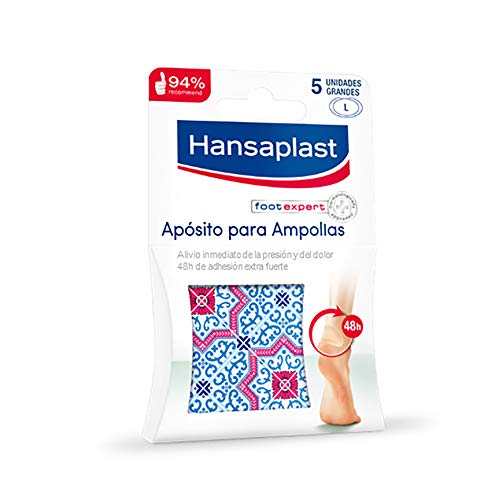 Hansaplast apósito para bolhas grande, apósito transparente para alívio instantâneo da dor, apósitos adesivos para saltos, 2 x 5 unidades