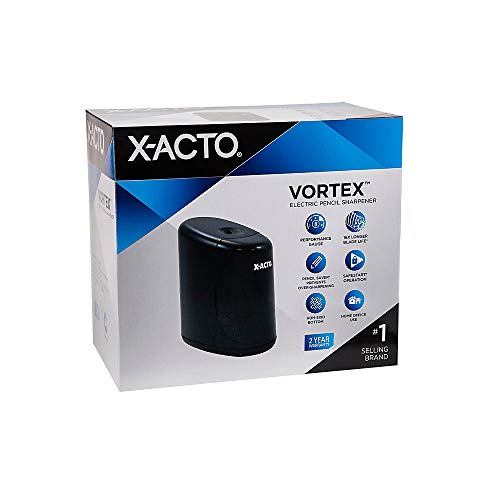X-Acto 1730Lmr Vortex Electrical Pencil Sharpener, Black, Convenient One-Hand Use, Safestart Prevents Cutters From Operating When Receptable Is Removed #TOP5