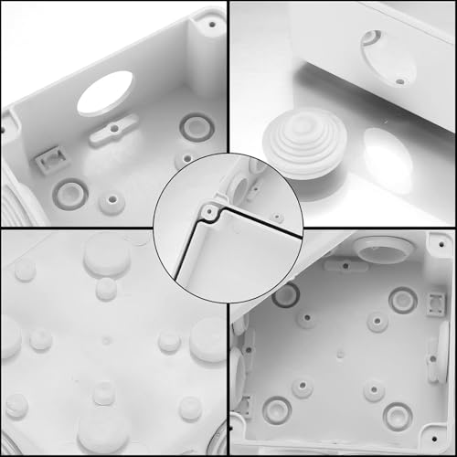2 Stk Abzweigdose Aufputz Verteilerdose Aufputz, Verteilerdose Außen Wasserdicht IP65, Abzweigkasten Verteilerkasten Außen Wasserdicht, Elektrische Box Elektro Projekt Gehäuse(Weiß,100 x 100 x 70mm)