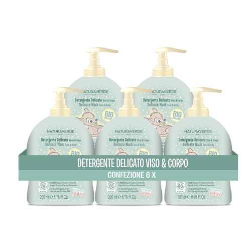 Naturaverde | Baby-BIO- Disney- Detergente Delicato, Viso& Corpo, 6x 200ml