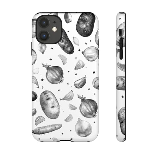 Coque iPhone 11 motif végétal noir et blanc mat pour votre quotidien