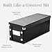 Snap-N-Store CD Storage Box - Pack of 1 - Durable 5.1 x 5.1 x 13.2 Inch Disc Holder with Lid to Store up to 165 Discs - Black