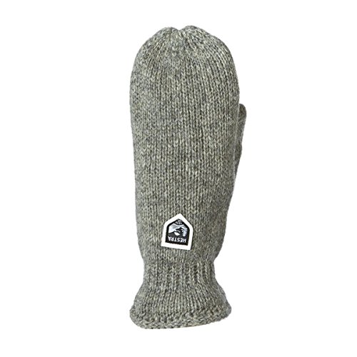 HESTRA Manoplas Basic Wool Mujer/Hombre - guantes de mujer hombre con forro otoño/invierno - 8 HS gris