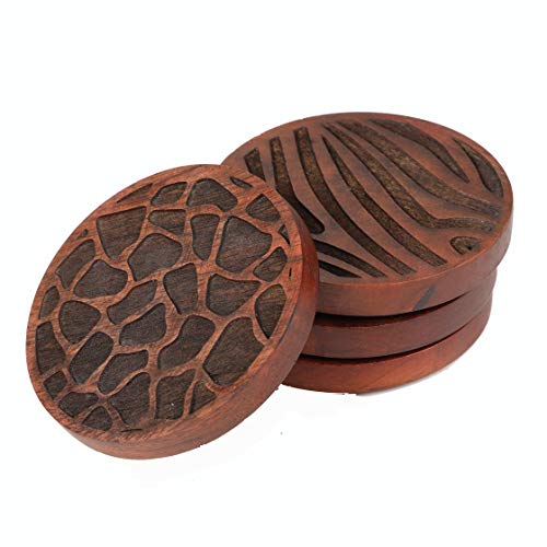 Craft Brio VR}S[EbhEhR[X^[ 4Zbg 쐶e[}  R[q[ eB[ hN EH[ibgdグ R[X^[ (4 x 4 x 0.5C`)