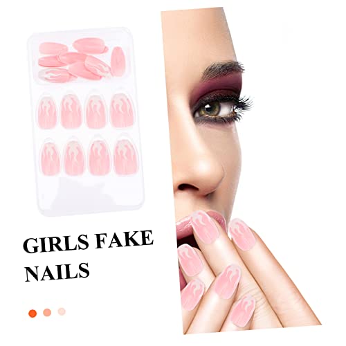 KALLORY 48 Peças De Unhas Postiças Removíveis Unhas Postiças Pontas De Unhas Artificiais Rosa Pontas