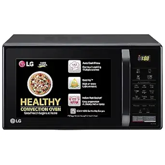 LG 21 L Convection Microwave Oven (MC2146BV, Black, With Heathplus menu & Quartz Heater)