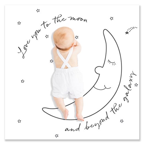 Amazing Baby Swaddle Studio Milestone Muslin Blankets, Set Of 3, Love You To The Moon, Black #TOP2