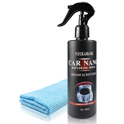 dellyy Kit Lucidatura Auto, Decontaminante Auto Carrozzeria, Nanotecnologia Auto, Oil Film Cleaner Vetri Auto, Prodotti per Lucidare Auto, Polish Auto 250 ml Nano Spray, Polish Auto Rimuovi Graffi