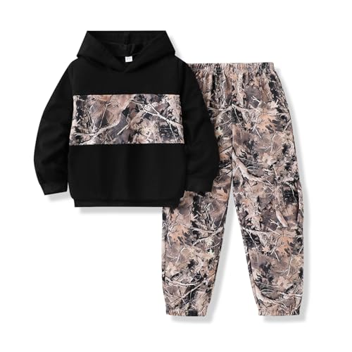Image of 5-12 Years Boys Clothing Set Camo Hoodie & Cargo Pants Outfits Set 2025 Fashion Clothing