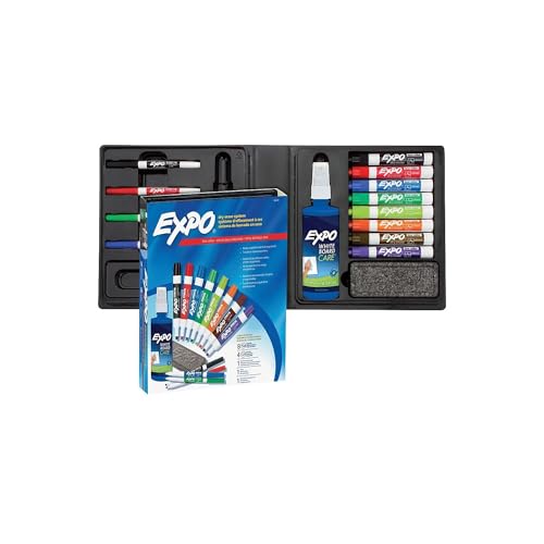 EXPO 80054 - Low-Odor Dry Erase Marker, Eraser and Cleaner, Chisel/Fine, 12/Set