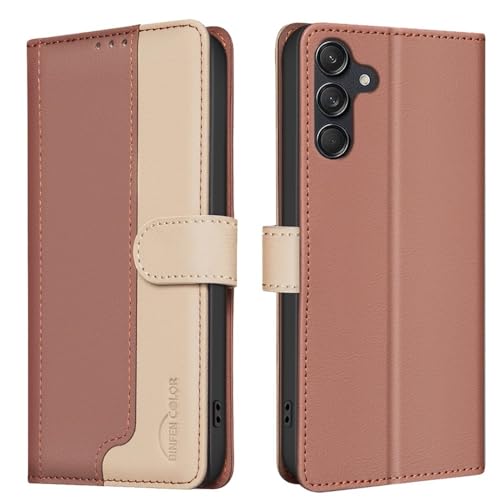 Étui portefeuille marron Samsung S24 Ultra pour le quotidien