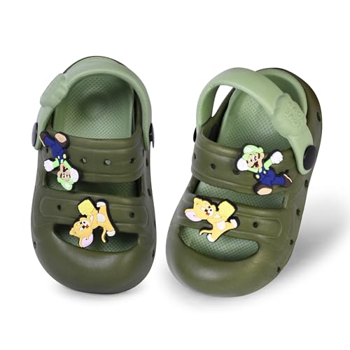 Image of GLJ Kids Comfort Clogs Sandals For Boy And Girl, 1 to 4 Years, Two-Strap Design, Easy To Wear Slip On, Dust and Waterproof, 7101