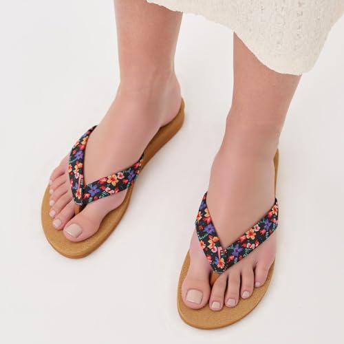 Women's Wide Width Flip Flops with Arch Support - Yoga Mat Comfort, Lightweight Slip-On Beach & Walking Sandals for Indoor/Outdoor2