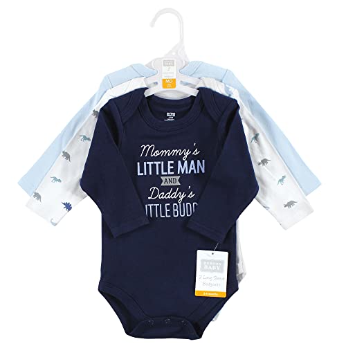 Hudson Baby Unisex Baby Cotton Long-Sleeve Bodysuits Newest Family Member, 6-9 Months - Thumbnail 2