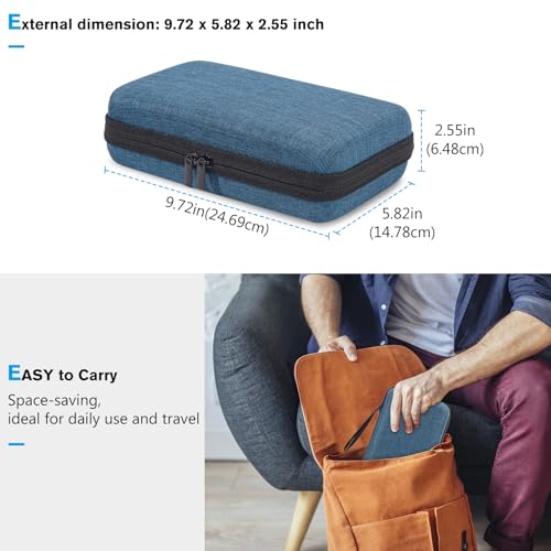 ProCase Large Hard Travel Electronic Organizer Case for MacBook Power Adapter Chargers Cables Tech Organizer Hard Drive USB Flash Disk SD Card Portable Electronics Accessories Bag -Navy by ProCase - Image 6