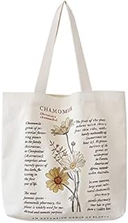DKIIL NOIYB Tote Bag Aesthetic Canvas Fabric Bag Printed Canvas Bag for Women Botanical Aesthetic Design Canvas Shoulder Bags With Zipper Pockets Reusable Shopping Bag