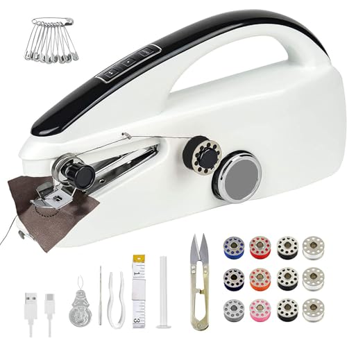 Handheld Sewing Machine for Beginners, Portable Mini Hand Sewing Machine