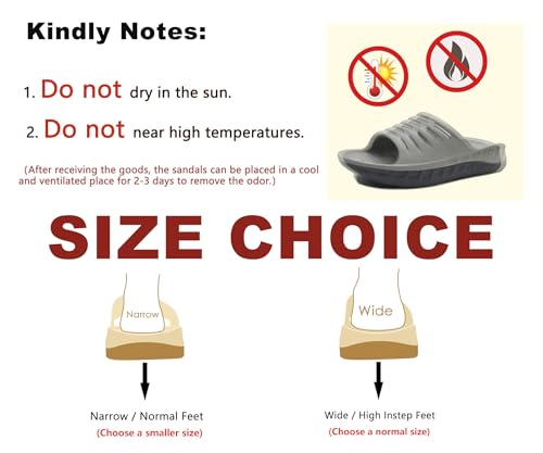Image of KuaiLu Mens Recovery Sandals Orthotic Arch Support Open Toe Sport Slides Thick Cushion Orthopedic Plantar Fasciitis Slip On Wide Width Summer Pool Beach Waterproof