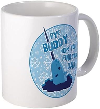 Taza de 11 onzas  Taza con cita de elfo Sr. Narwhal  S Blanco "