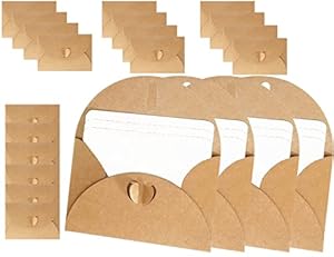 KAPSING 14er Mini Kraftpapier Umschläge Herz XZ1