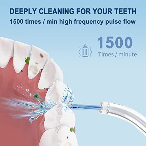 Water Dental Flosser Cordless With Screen Brush Floss - Sogue 4 Modes & Diy Water Toothpick Irrigator, 6 Jet Tips Storage, Portable Water Picks For Teeth Cleaning Braces Cleaner For Home Travel #TOP3