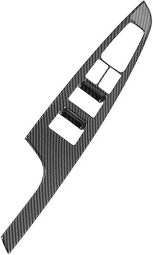 Miniatura 6 de Cubierta negra de fibra de carbono para el panel de la manija del reposabrazos del interior del automóvil, cubierta del panel de la manija de la