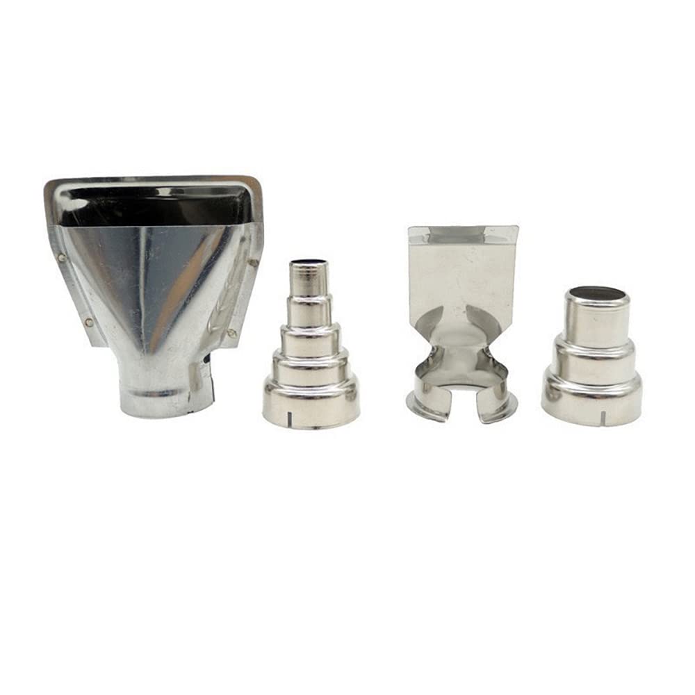 Kit di ugelli per pistola termica in acciaio inox, 4 pezzi, mini pistola termica senza fili, pistola termica per rimuovere la vernice, pistola termica per resina