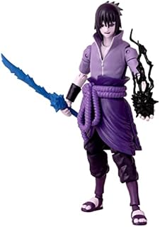 Anime Heroes Action Figure Uchiha Sasuke Rinnegan / Mangekyo Sharingan | 17cm Sasuke Figure With Extra Hands And Accessories | Naruto Shippuden Anime Figure | Bandai Action Figures For Boys And Girls