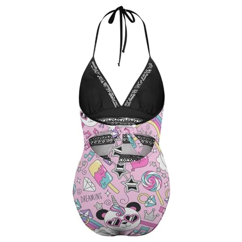 Monokini costume de natation panda licorne pour piscine et mer - 5
