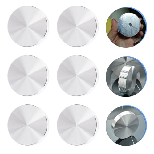 Discos de aluminio redondos macizos y pulidos para montaje de mesas de vidrio de diseño 8