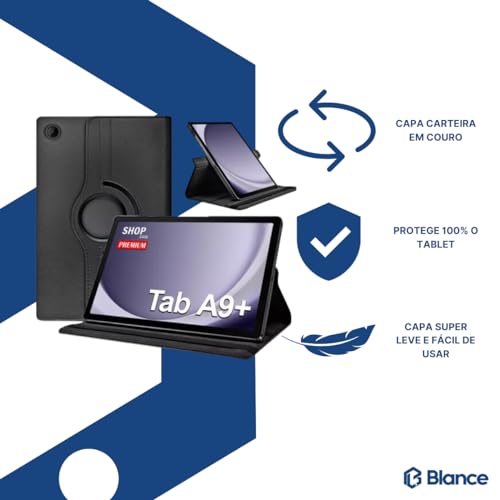 Blance, Kit Capa Com Teclado + Película De Vidro + Caneta Touch Para Tablet Galaxy Tab A9 Plus