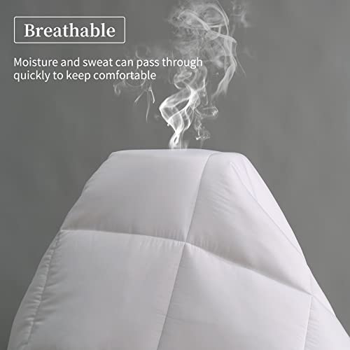 Hombys Cooling Viscose From Bamboo Queen Size Comforter , All Season Silky Smooth Breathable Down Alternative Duvet Insert For Hot Sleeper , 8 Corner Tabs #TOP6