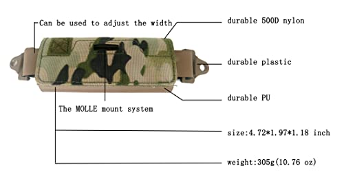 Davinci Tools 305G Airsoft Helmet Counterbalance Weight Bag,Tactical Helmet Counterweight Bag,Nvg Counterweight Pouch With Five Counter Blocks For Ops Core Fast Bj Pj Mh Helmet Accessories. (Camo) #TOP3