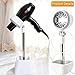 ChuYiElegance Hair Dryer Stand Adjustable Angle Blow Dryer Holder Rotating for Makeup Room, White