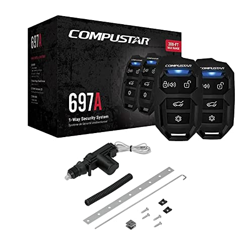 Compustar CS697-A 1-Way 200' Alarm Keyless w/o Siren and Code Alarm DA1 Standard 2-Wire Door Lock Actuator