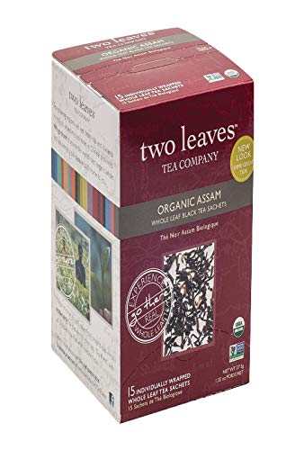 Two Leaves & A Bud Organic Assam Breakfast Black Tea, 15 Ct #TOP1