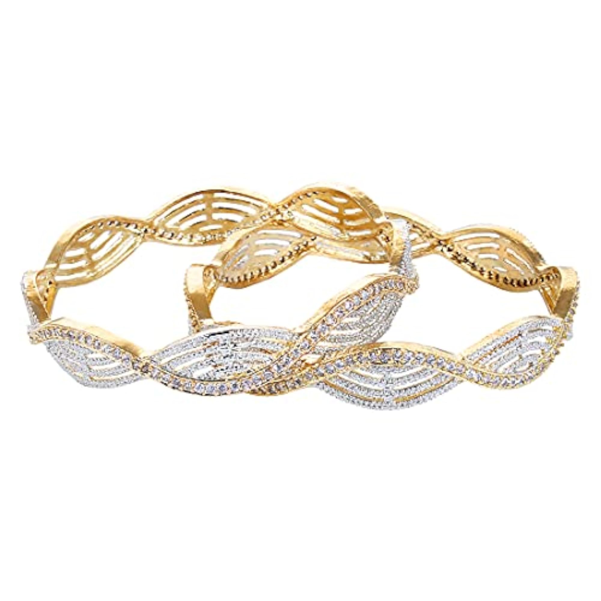 American Diamond Plated Bangles (2.6)